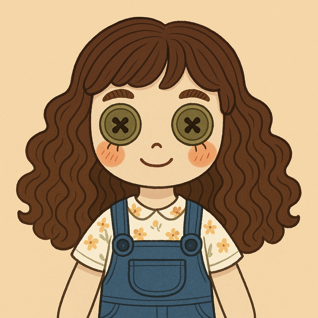 Custom Doll with Curly Brown Hair