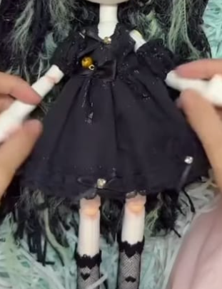 Custom Dolls – 8" Stella with Gray Hair + 12" Doll with Dark Brown Hair