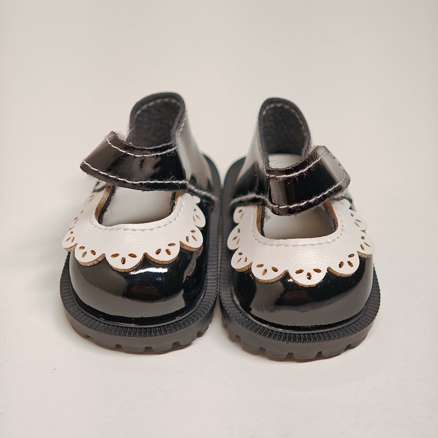 Doll Accessories Patent Leather Doll Mary Jane Shoes with Ruffle Trim