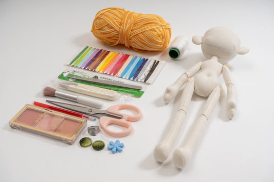 DIY Button-Eyed Doll Kit 2.0 (Milk Cotton Fine Yarn)