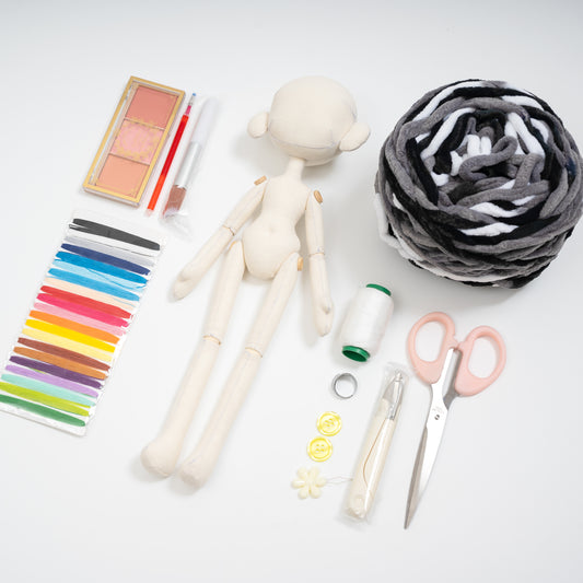 DIY Button-Eyed Doll Kit 2.0 (Ice Stick Thick Yarn)