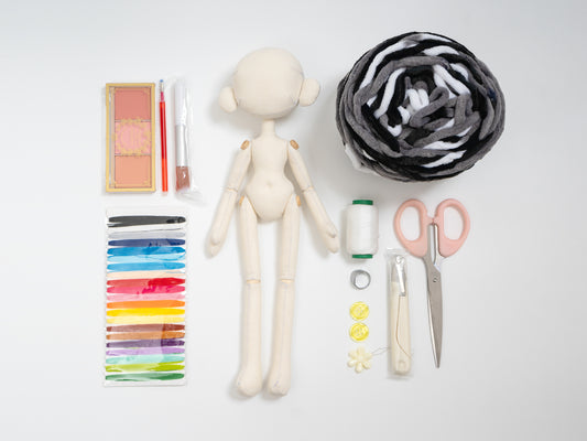 DIY Button-Eyed Doll Kit 2.0 (Ice Stick Thick Yarn)
