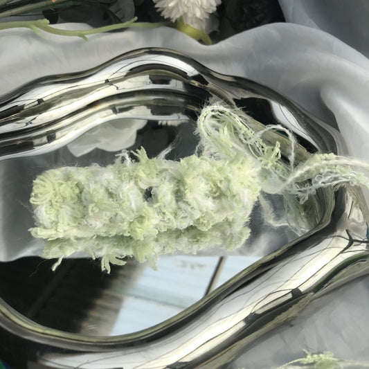 Verdant Spring Serenity DIY Hand-Blended Long-Pile Yarn; Mohair; For Knitting & Weaving