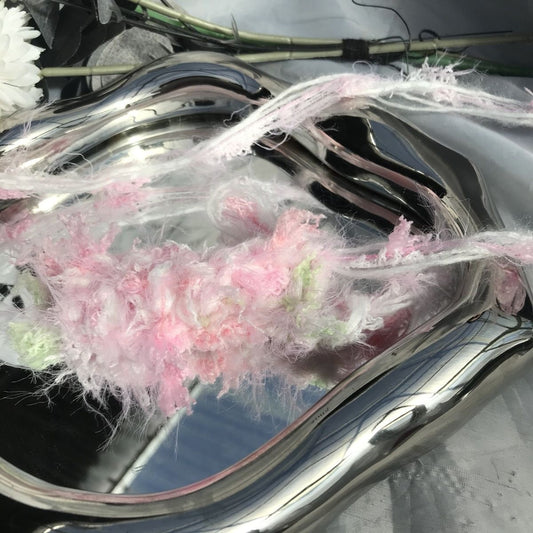 Blossoms in Bloom DIY Hand-Blended Long-Pile Yarn; Mohair; For Knitting & Weaving