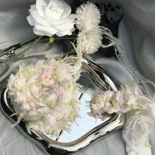 Unaware of Spring DIY Hand-Blended Long-Pile Yarn; Mohair; For Knitting & Weaving