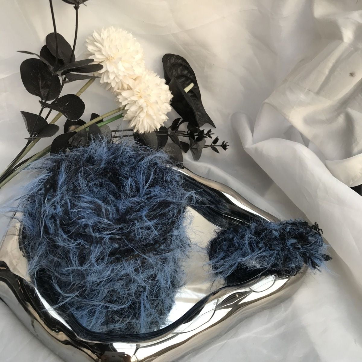 Misty Summits DIY Hand-Blended Long-Pile Yarn; Mohair; For Knitting & Weaving