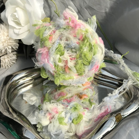 Spring Whisper DIY Hand-Blended Long-Pile Yarn; Mohair; For Knitting & Weaving
