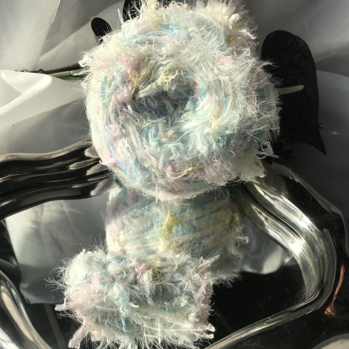 Sugar Petal DIY Hand-Blended Long-Pile Yarn; Mohair; For Knitting & Weaving