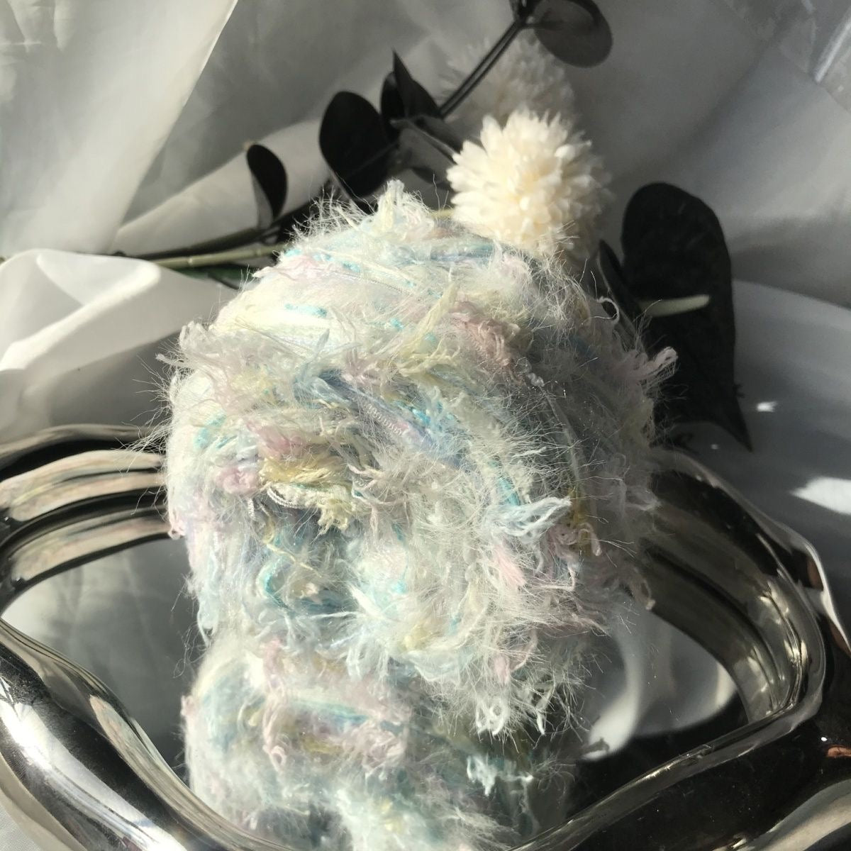 Sugar Petal DIY Hand-Blended Long-Pile Yarn; Mohair; For Knitting & Weaving