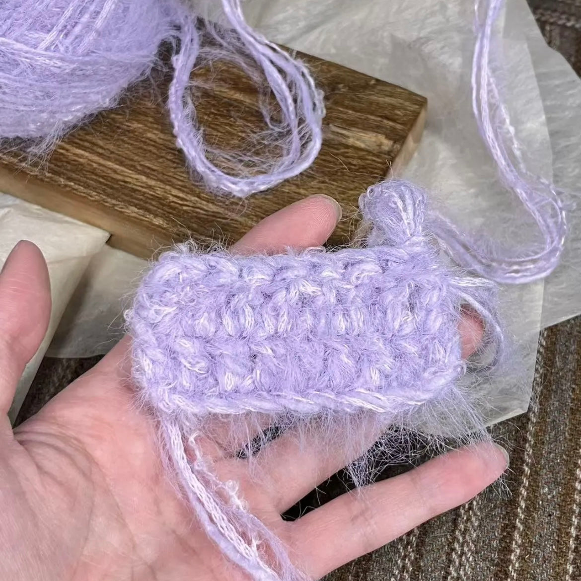Lavender Ballet DIY Hand-Blended Handmade Hand-Mixed Yarn