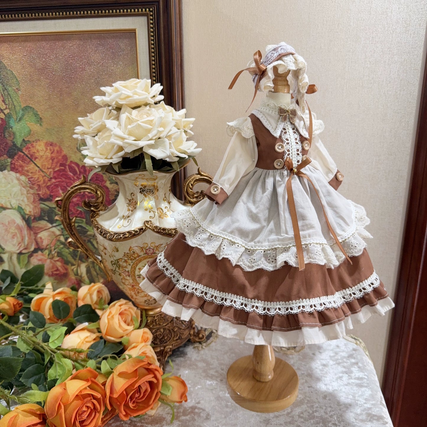 Six Point Lolita Beige and Brown Dress