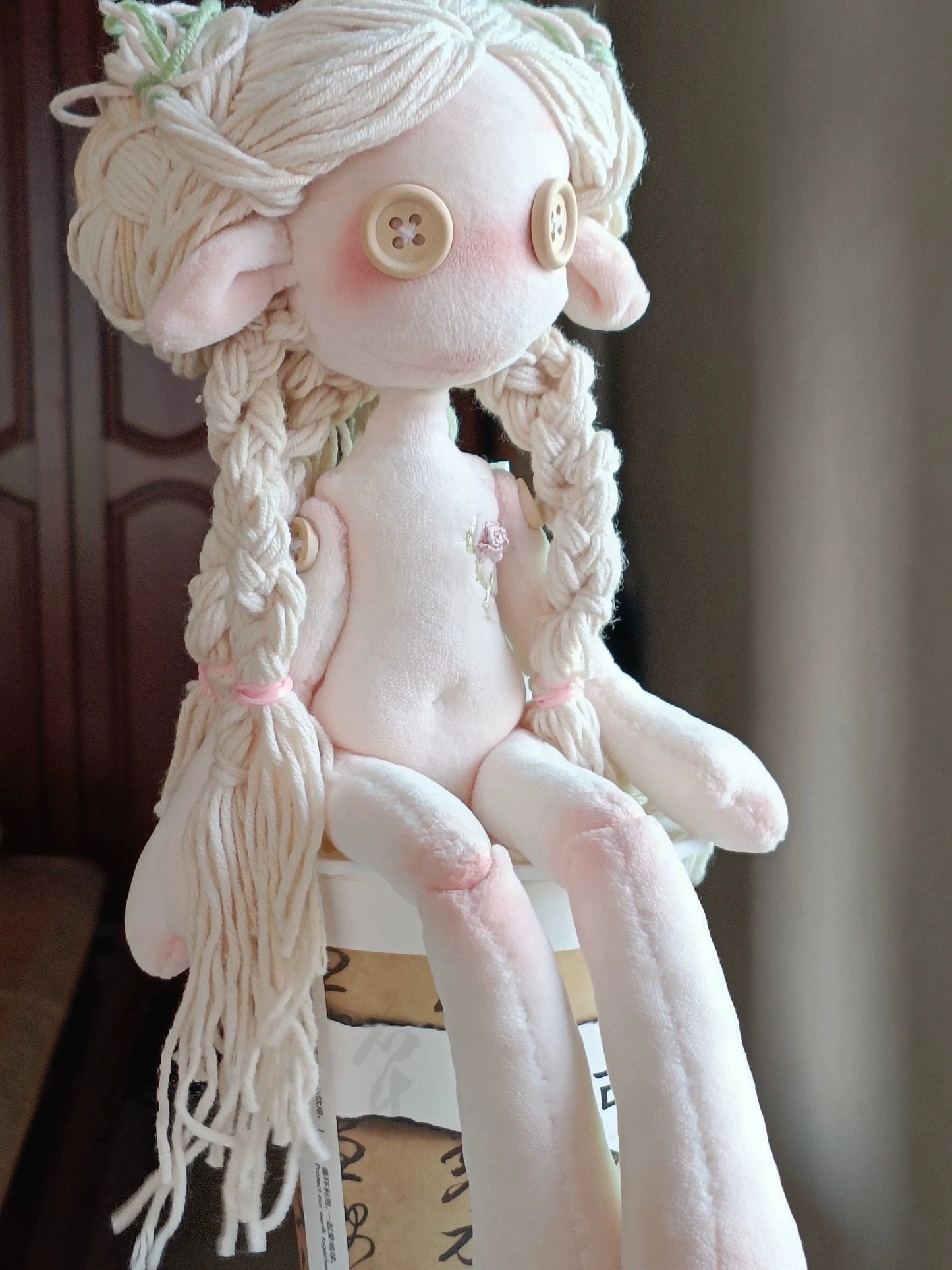 Soft Blush Elf Doll Kit (30cm Button-Eyed Doll)