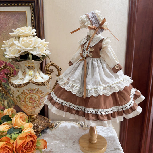 Six Point Lolita Beige and Brown Dress