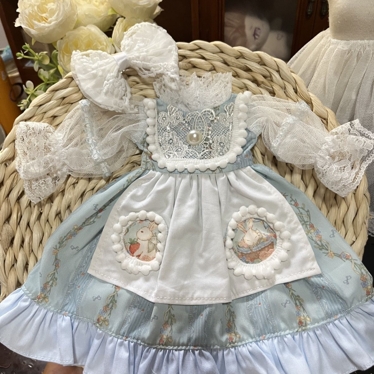 Doll Clothes Kawaii Bow Dress for 12 inches Doll