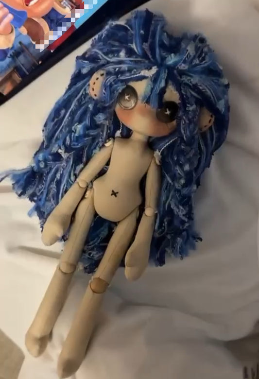 Custom Doll: Deep Blue Ocean – Gothic Lolita Dream with Tan Skin