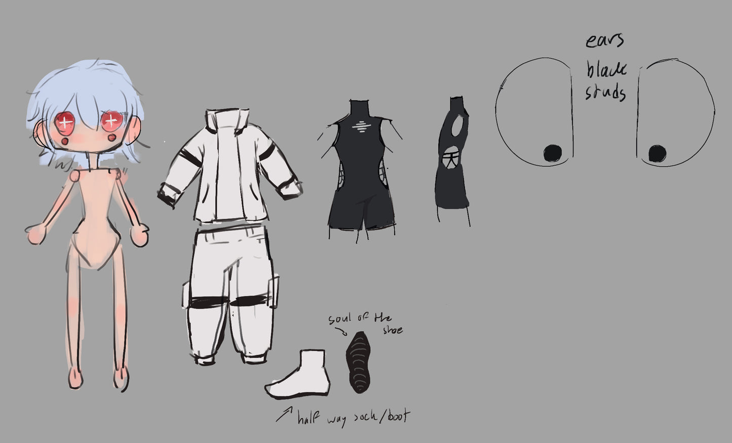 Custom Doll – Original OC Design with Tattoo, Headset & Sporty Outfit (Includes Black Earrings)