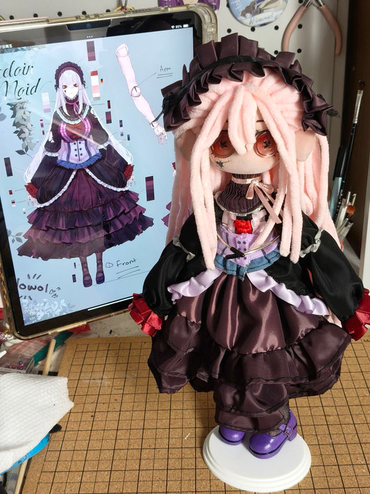 Custom Coraline-Style Porcelain Maid Art Doll