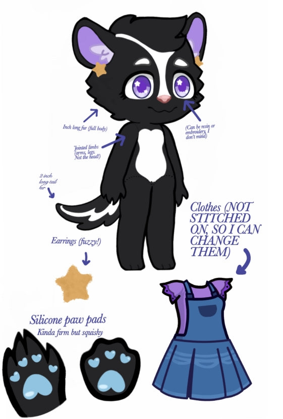 Custom Doll - 18" Anthro Plush Doll