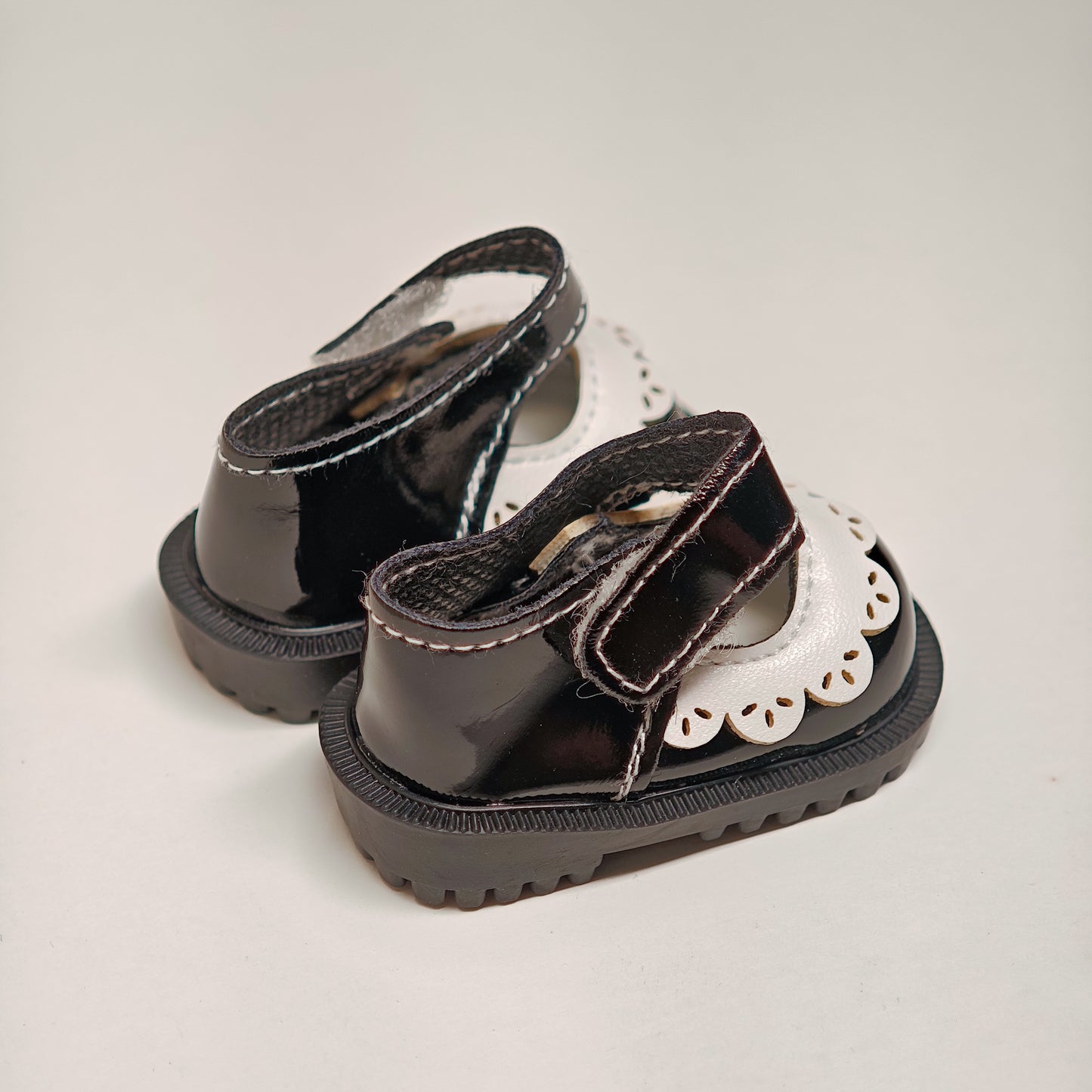 Doll Accessories Patent Leather Doll Mary Jane Shoes with Ruffle Trim