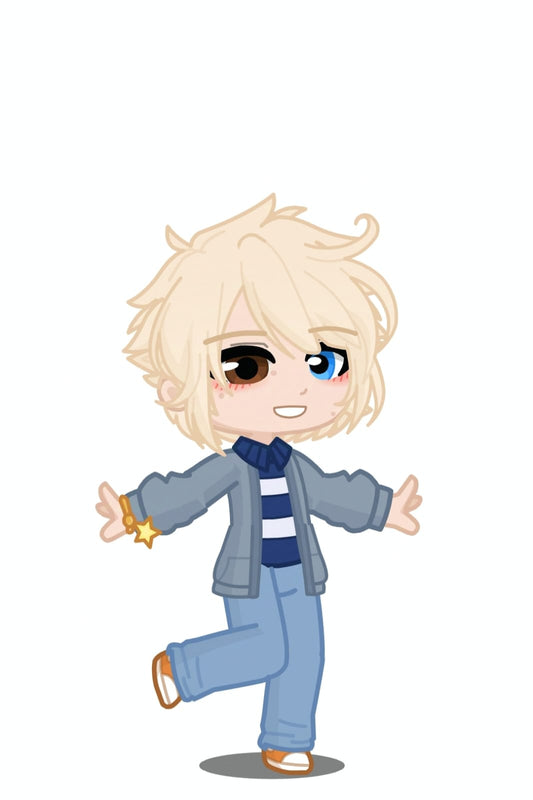 Custom Doll--Light Yellow Hair Two-tone eyes cute bo