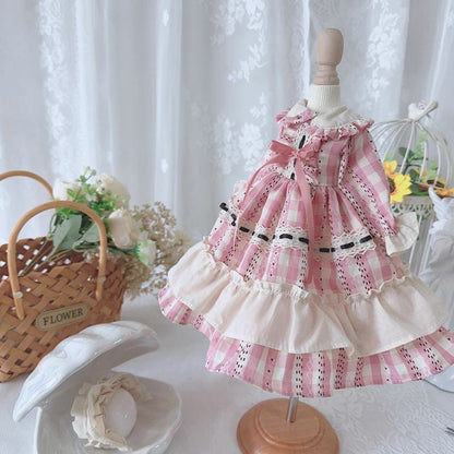 Doll Clothes Pink Gingham Dress for 12 inches Doll
