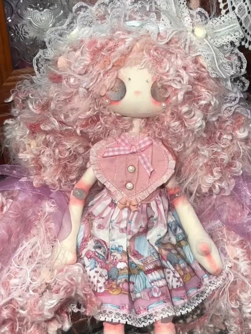 Button Eye Box Handmade Button Eyes Dolls – Unique & Adorable Companions🧸