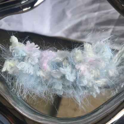 Celestial Mirrorwing DIY Hand-Blended Long-Pile Yarn; Mohair; For Knitting & Weaving