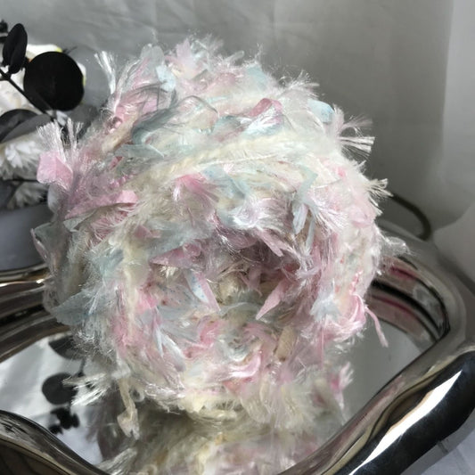 Celestial Swan Nocturne DIY Hand-Blended Long-Pile Yarn; Mohair; For Knitting & Weaving