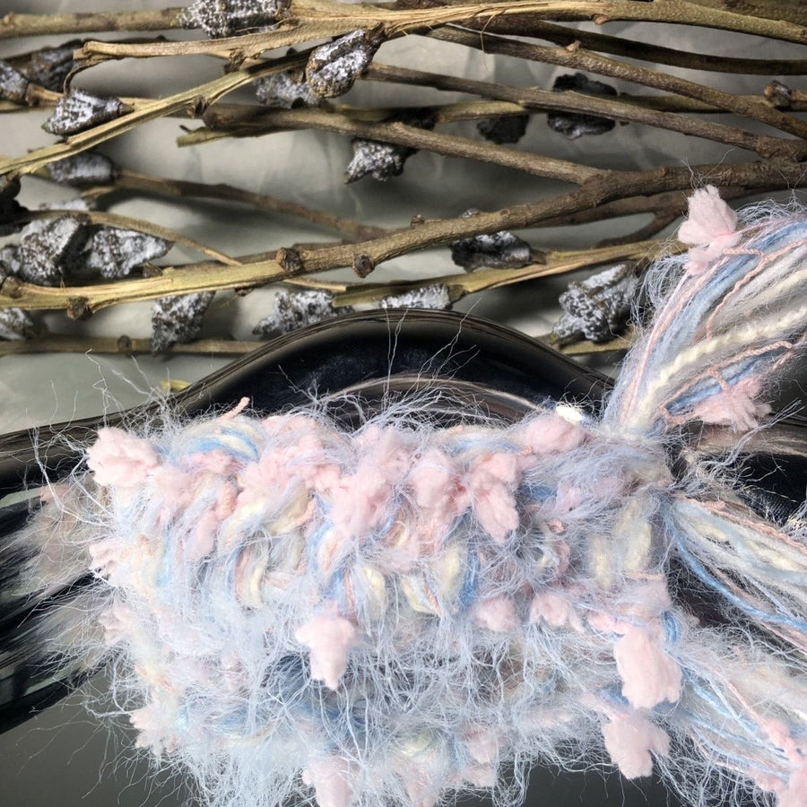 Floral Oblivion DIY Hand-Blended Long-Pile Yarn; Mohair; For Knitting & Weaving