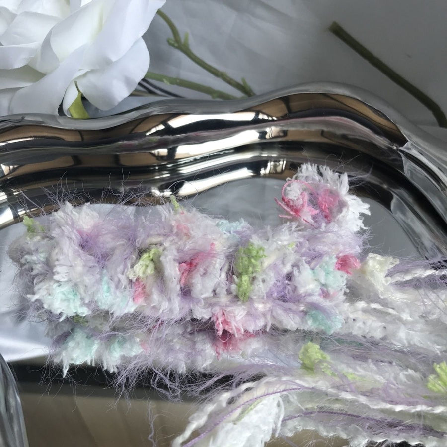 Floral Oblivion DIY Hand-Blended Long-Pile Yarn; Mohair; For Knitting & Weaving