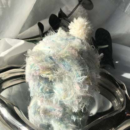 Sugar Petal DIY Hand-Blended Long-Pile Yarn; Mohair; For Knitting & Weaving