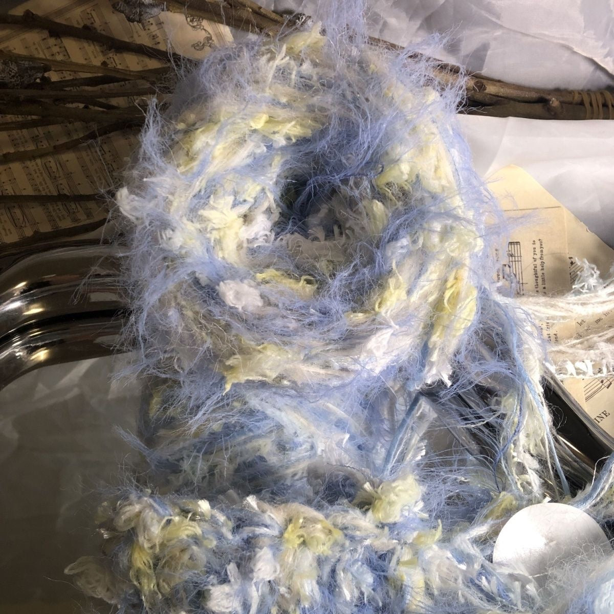 Summer Night Hand-Blended Long-Pile Yarn