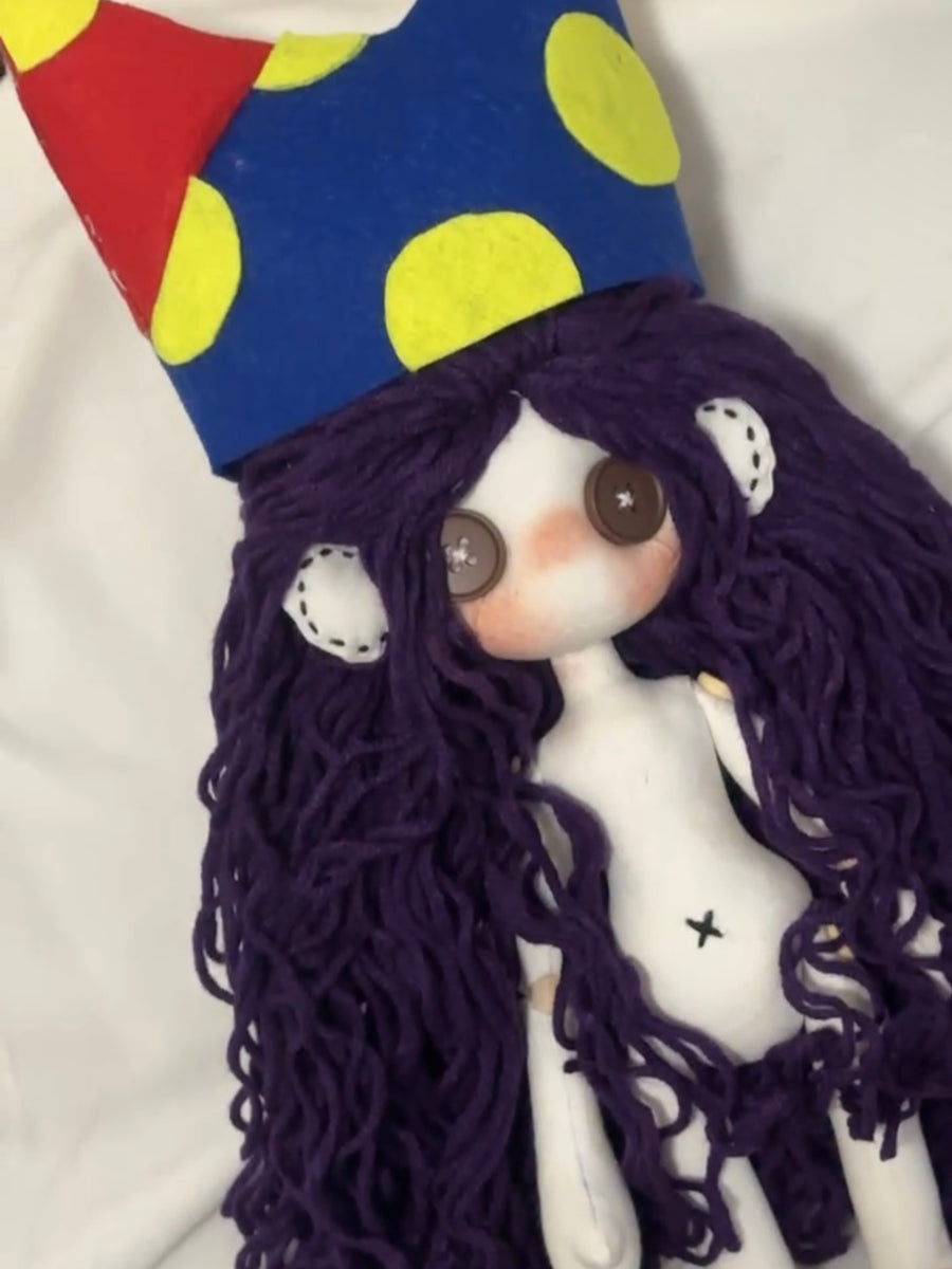 Custom Doll: Deep Purple Haired Girl❤️