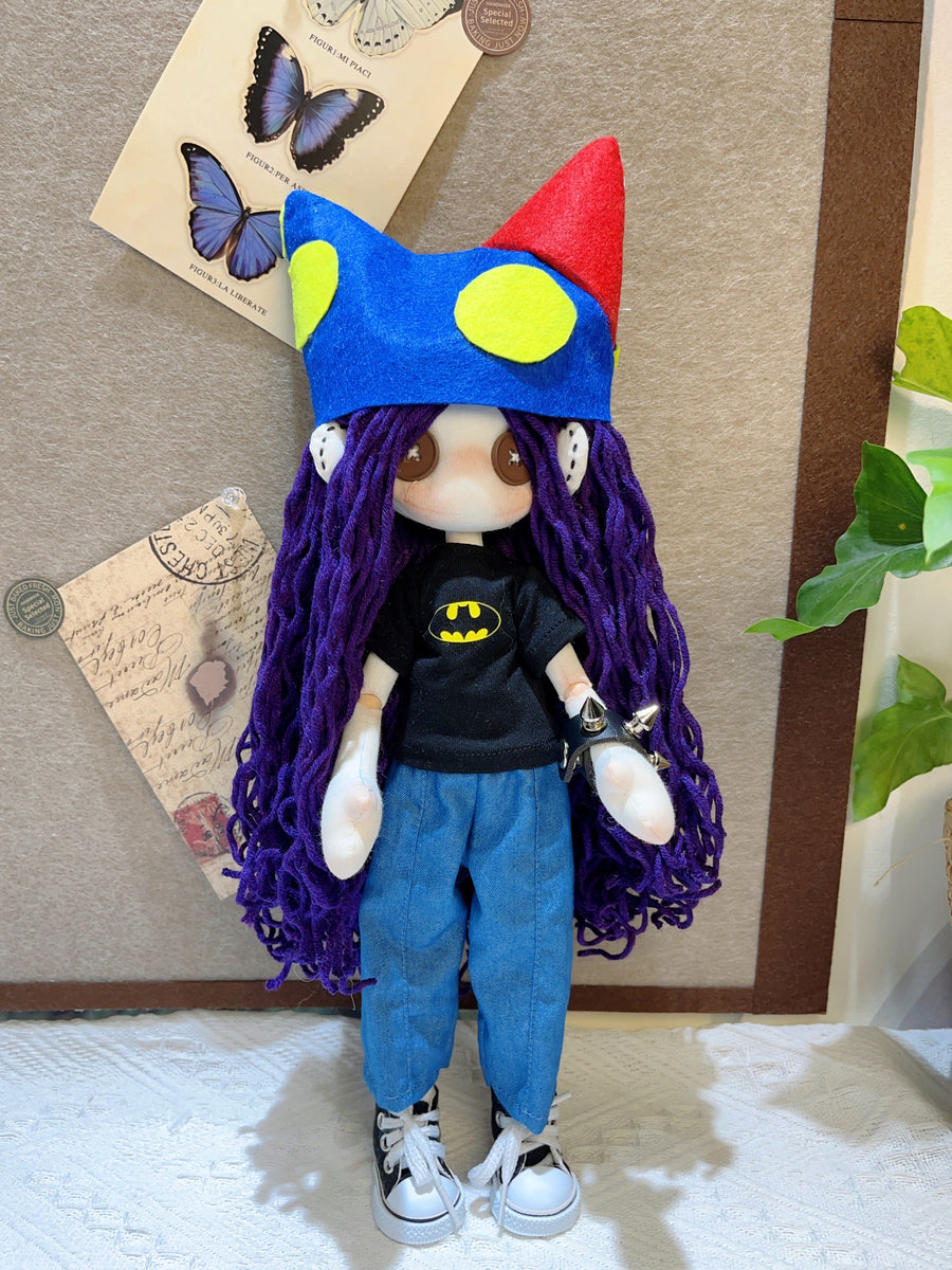 Custom Doll: Deep Purple Haired Girl❤️