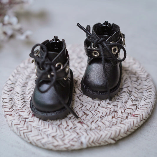 Doll Accessory Doll Combat Boots Matte Lace-Up Shoes