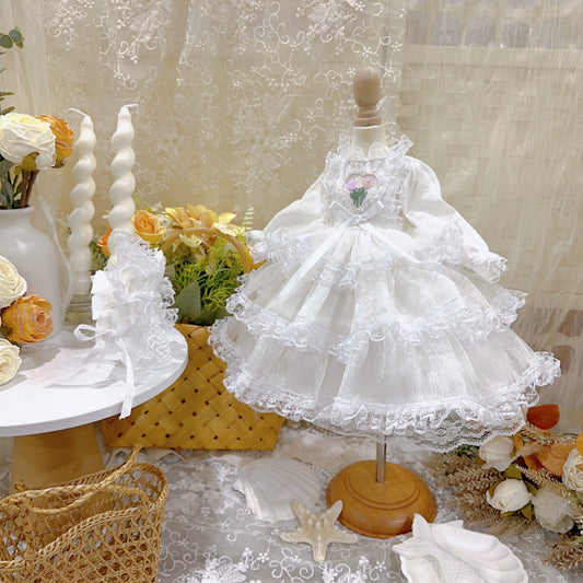 Six-point Pure White Dress