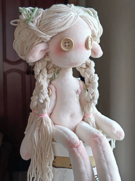 Soft Blush Elf Doll Kit (30cm Button-Eyed Doll)