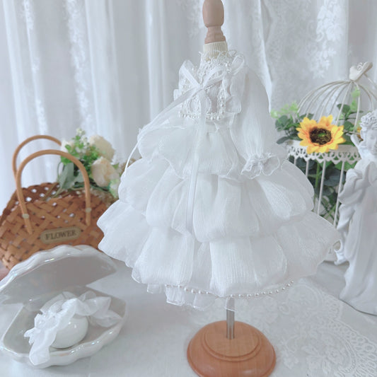Six-point White Party Dress