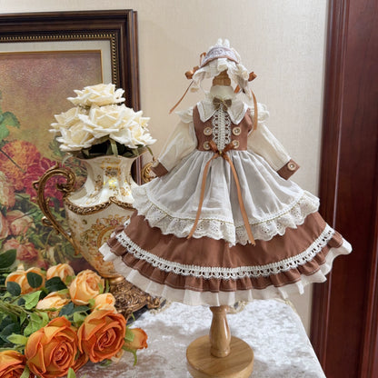 Six Point Lolita Beige and Brown Dress